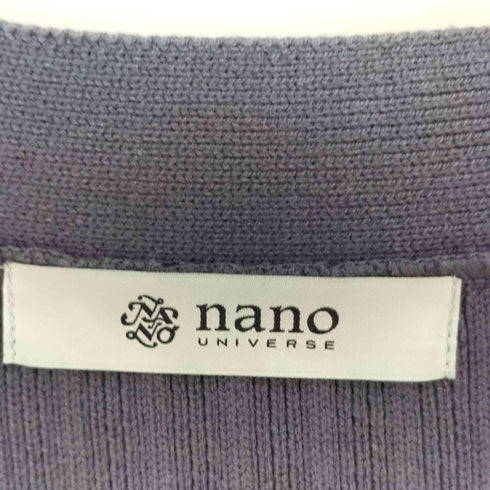 ナノユニバース NANO universe 思いきり洗えるニット Vネックリブカーディガン レディース 36