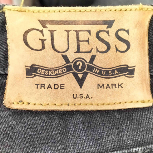 ゲスジーンズ GUESS JEANS 90S MADE IN USA ブラックデニムショーツ メンズ 32