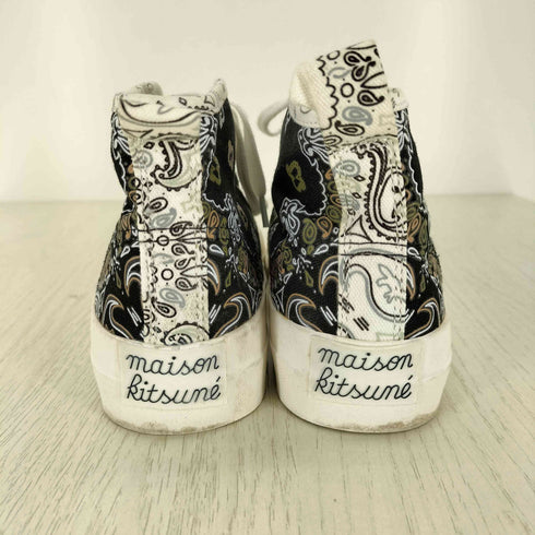 メゾンキツネ MAISON KITSUNE BANDANA PRINT HIGH TOP SNEAKERS レディース JPN:23