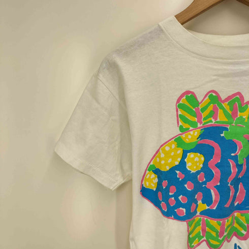 逆三角形タグ DELTA ボディ USA コットン HAWAII グラフィック プリント S/S クルーネック Tシャツ シングルステッチ メンズ import:M