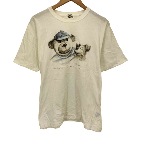 90S BOX BEARS 熊 プリント S/S クルーネック Tシャツ シングルステッチ メンズ import:L