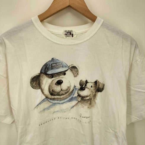 90S BOX BEARS 熊 プリント S/S クルーネック Tシャツ シングルステッチ メンズ import:L