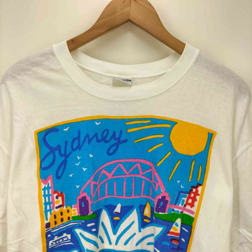 90S オーストラリア コットン S/S クルーネック Tシャツ シングルステッチ コピーライト91 メンズ import:S
