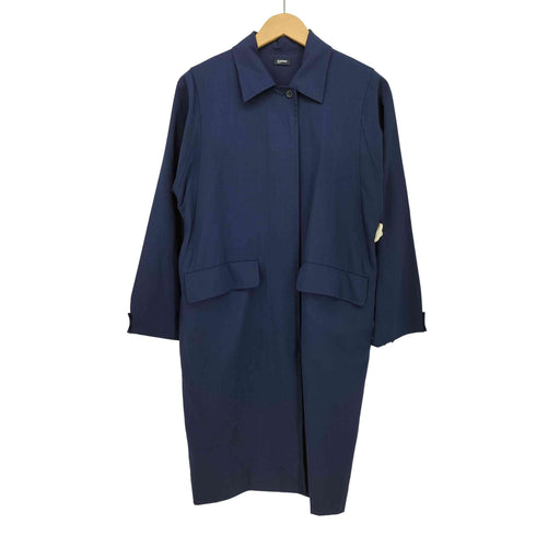 ジルサンダーネイビー JIL SANDER NAVY イタリア製 比翼 ステンカラーコート レディース FR:34