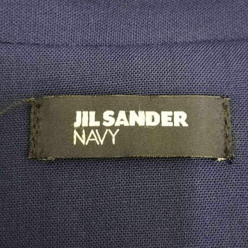 ジルサンダーネイビー JIL SANDER NAVY イタリア製 比翼 ステンカラーコート レディース FR:34