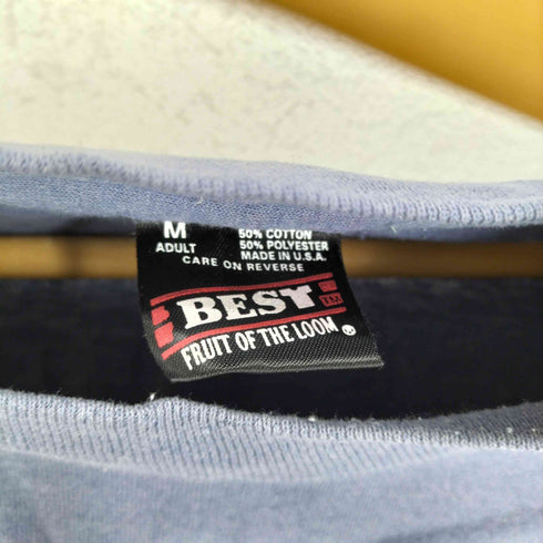 フルーツオブザルーム FRUIT OF THE LOOM 90s USA製 袖裾シングル OMGAA ナンバリング クルーネックTシャツ メンズ JPN:M