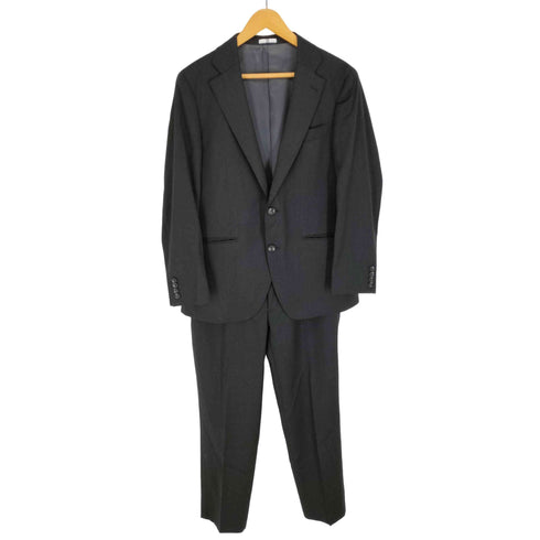 スーツセレクト SUIT SELECT 2Bシングル ウールテーラードジャケット センタープレス テーパードスラックスパンツ セットアップ スーツ メンズ 170