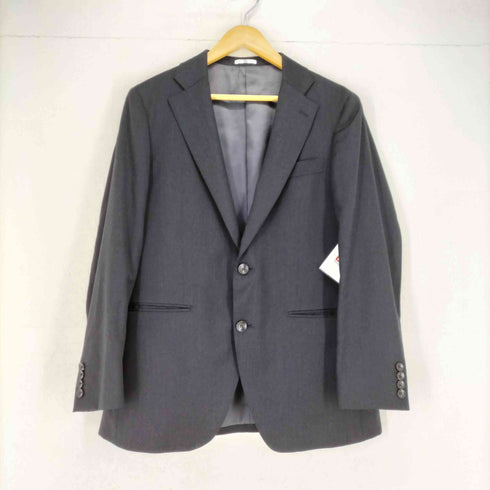 スーツセレクト SUIT SELECT 2Bシングル ウールテーラードジャケット センタープレス テーパードスラックスパンツ セットアップ スーツ メンズ 170