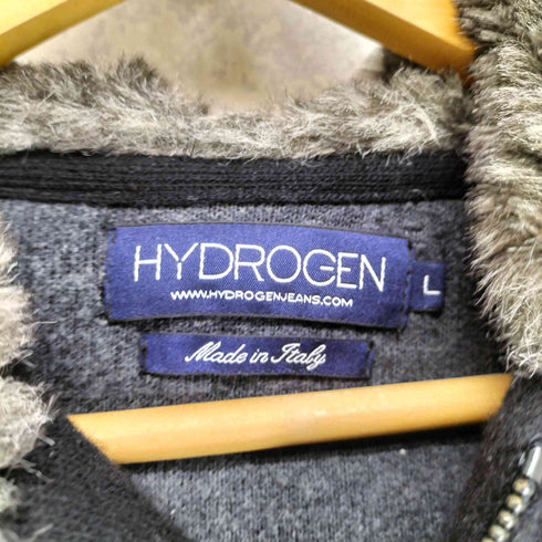 ハイドロゲン HYDROGEN フェイクファー スカル刺繍ジップパーカー メンズ JPN:L