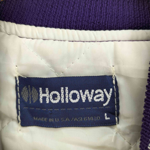 ホロウェイ HOLLOWAY 70S~80S USA製 LADY GIANTS バスケットボール 刺繍 ナイロン スタジアム ジャケット スタジャン メンズ import:M