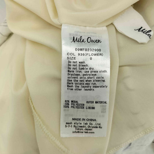 ミラオーウェン Mila Owen 22SS パフスリーブギャザーワンピース レディース JPN:0