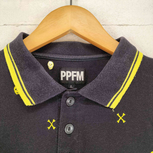 ピーピーエフエム PPFM スカル刺繍ポロシャツ メンズ JPN:L