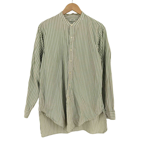 フィグベルメーカーズアンドコー PHIGVEL MAKERS & Co. ストライプ バンドカラーシャツ メンズ