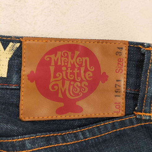mr.men little miss キャラクターデザインバギーデニム メンズ US:34-35