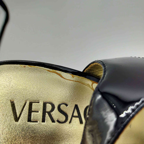 ヴェルサーチ VERSACE ストラップ ヒールパンプス レディース EUR:37