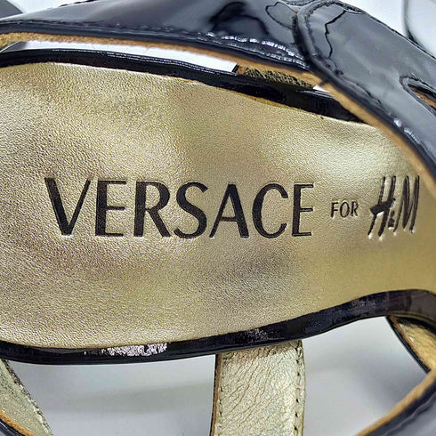 ヴェルサーチ VERSACE ストラップ ヒールパンプス レディース EUR:37