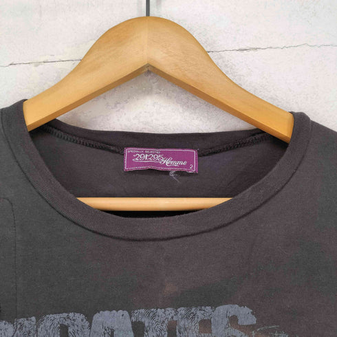 ニーキューイチニーキューゴーオム 291295=HOMME スカルプリント リペアデザイン 半袖Tシャツ カットソー Y2K メンズ JPN:2