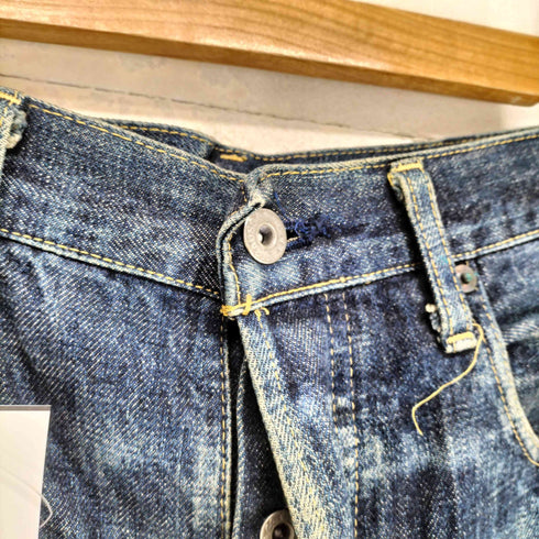 リーバイス Levis 96年製 日本製 702-XX シンチバック ボタンフライダメージデニムパンツ メンズ W32L36