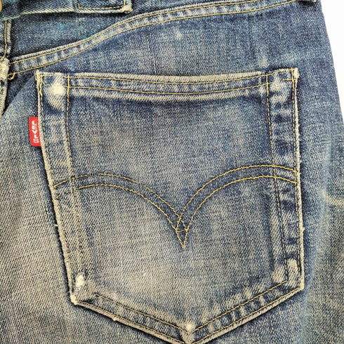 リーバイス Levis 96年製 日本製 702-XX シンチバック ボタンフライダメージデニムパンツ メンズ W32L36