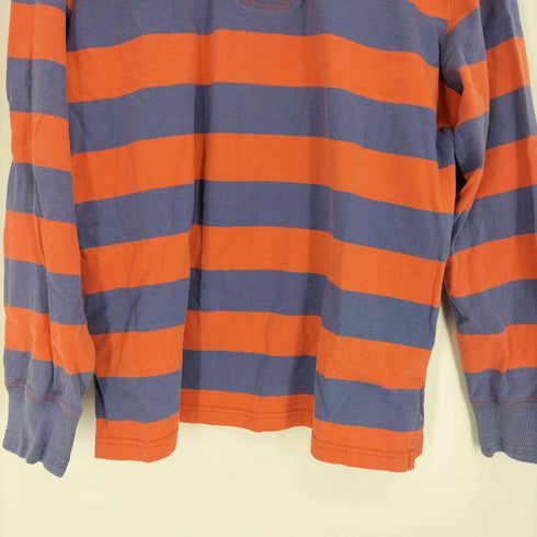 ポロバイラルフローレン Polo by RALPH LAUREN CUSTOM FIT ポニー刺繍 ボーダー柄 ラガーシャツ ポロシャツ メンズ import:L