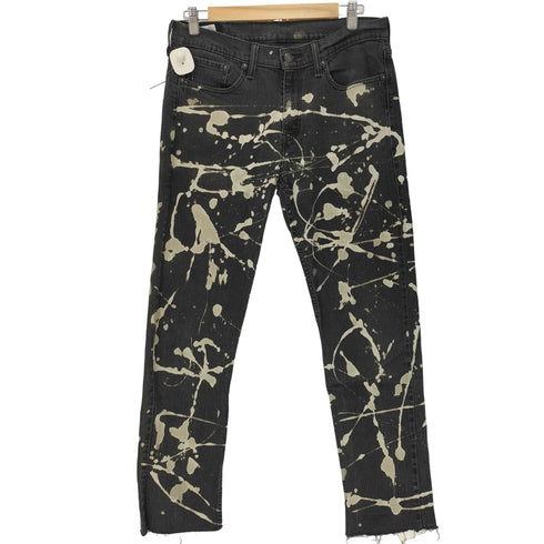 リーバイス Levis 514 ボタン裏 4051 刻印 リメイク ペイント 5ポケット ジップフライ ストレート デニム パンツ カットオフ メンズ W32 L32