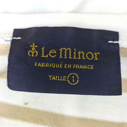 ルミノア Le minor フランス製 フレンチスリーブ ボーダーカットソー レディース 1