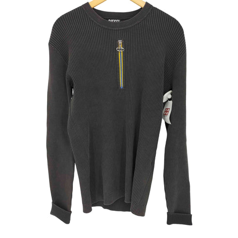 ディーゼル DIESEL K-MINNEAPOLIS ロゴジップデザイン ニットセーター メンズ XXL