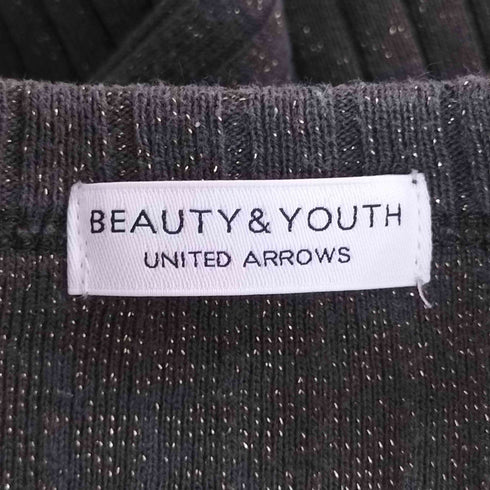 ビューティーアンドユースユナイテッドアローズ BEAUTY & YOUTH UNITED ARROWS ラメワイドリブラウンドネックカットソー レディース FREE