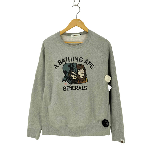 アベイシングエイプ A BATHING APE classics GENERALS プリント クルーネックスウェット メンズ JPN:M