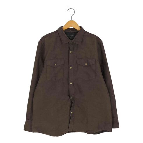 バナナリパブリック BANANA REPUBLIC スウェード スナップボタン シャツ メンズ import:L