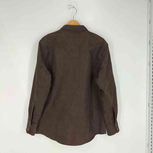 バナナリパブリック BANANA REPUBLIC スウェード スナップボタン シャツ メンズ import:L