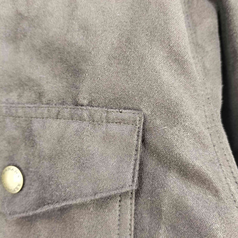 バナナリパブリック BANANA REPUBLIC スウェード スナップボタン シャツ メンズ import:L