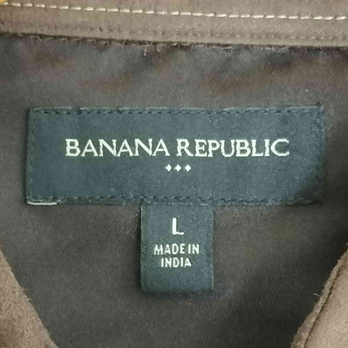バナナリパブリック BANANA REPUBLIC スウェード スナップボタン シャツ メンズ import:L