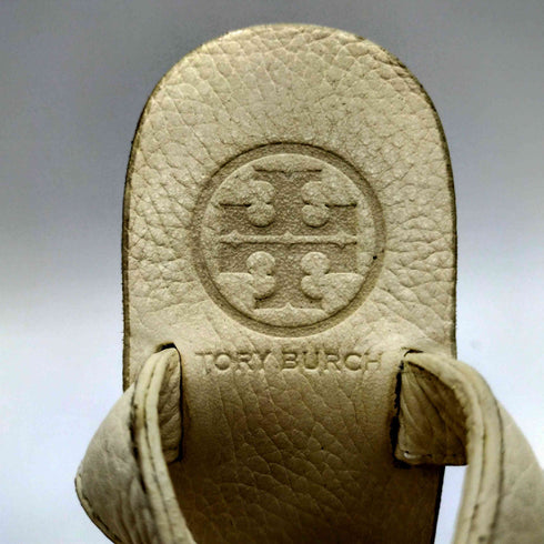 トリーバーチ TORY BURCH ヒール ロゴ パッチ 厚底 レザー パンプス レディース