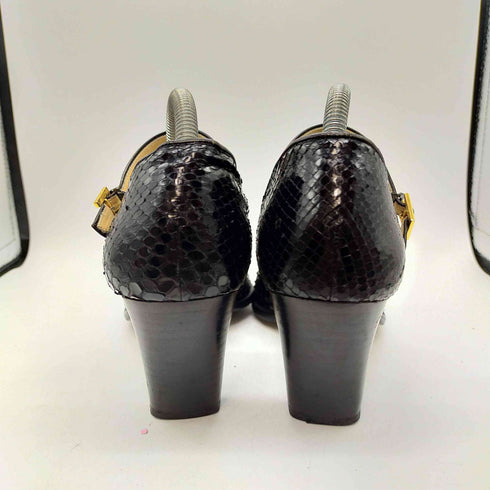 ジバンシィ GIVENCHY パイソン型押し ヒール パンプス レディース 35 1/2