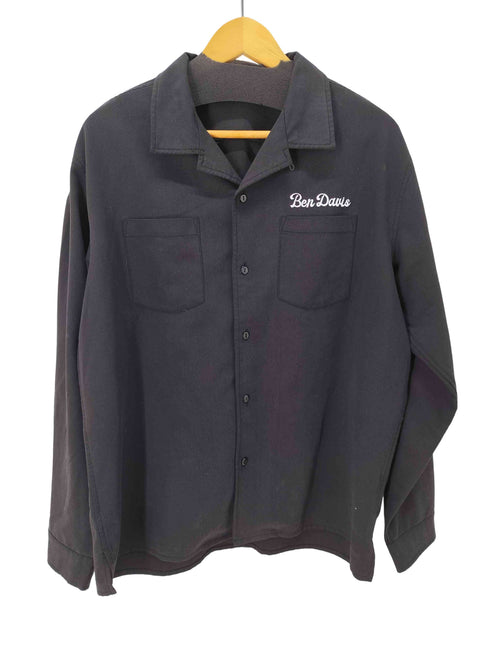 ベンデイビス BEN DAVIS L/S ロゴ刺繍開襟シャツ メンズ JPN:L