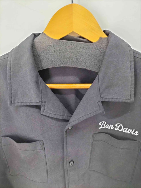 ベンデイビス BEN DAVIS L/S ロゴ刺繍開襟シャツ メンズ JPN:L