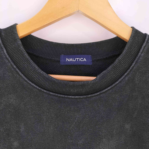 ノーティカ NAUTICA Bleach Washed Hidden Logo Crewneck Sweatshirt 裏毛ヒドゥンロゴクルースウェット メンズ import:XL