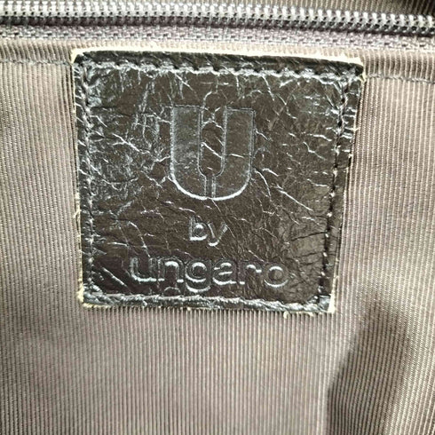 ウンガロ ungaro レザー切替トートバッグ レディース