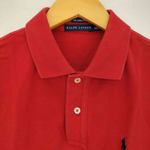 ラルフローレン RALPH LAUREN THE SKINNY POLO ポニー刺繍 鹿の子ポロシャツ レディース import:L