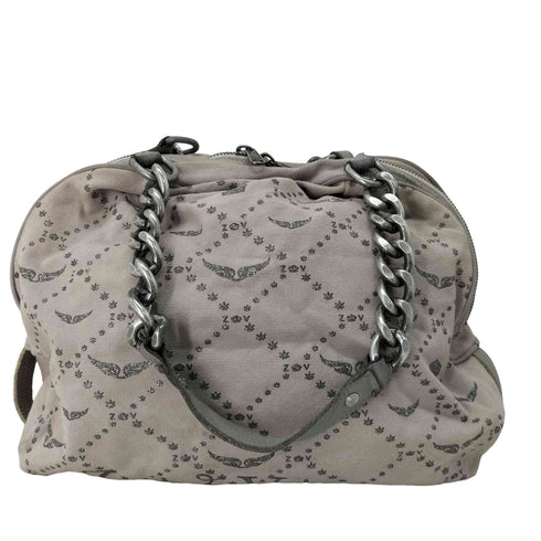 ザディグエヴォルテール ZADIG&VOLTAIRE チェーンハンドル 総柄ハンドバッグ レディース