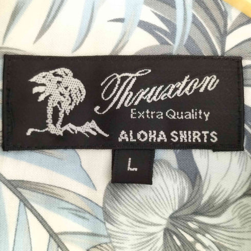 スラクストン THRUXTON ハイビスカス柄 レーヨン アロハシャツ メンズ import:L