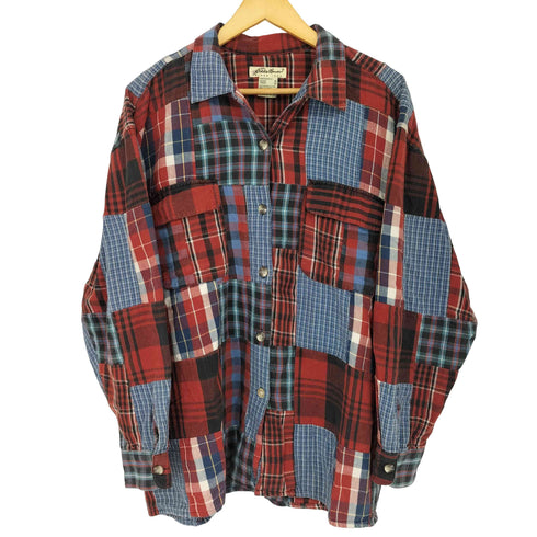 エディーバウアー Eddie Bauer パッチワークオープンカラーシャツ メンズ JPN:M