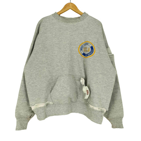 チャンピオン Champion 80S トリコタグ中期 UCLA ラバープリント ダブルフェイスクルーネックスウェット カンガルーポケット メンズ XXL