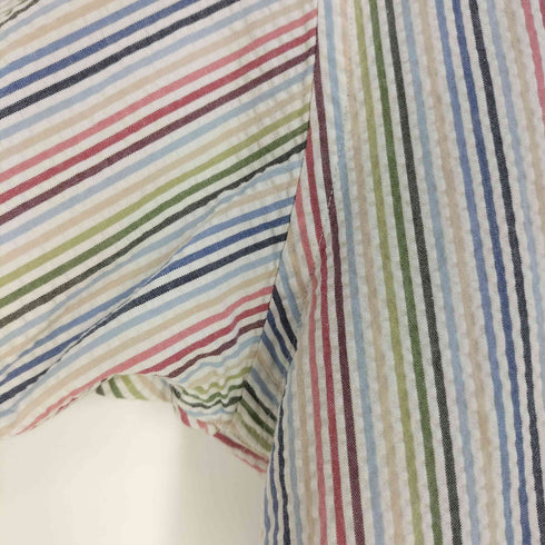 ブルックスブラザーズ 346 BROOKS BROTHERS シアサッカー マルチカラー ボタンダウン ストライプ シャツ メンズ import:M