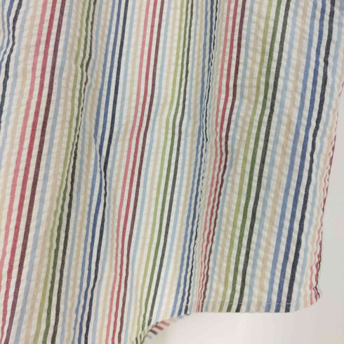 ブルックスブラザーズ 346 BROOKS BROTHERS シアサッカー マルチカラー ボタンダウン ストライプ シャツ メンズ import:M