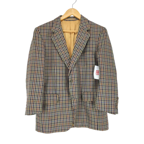 アクアスキュータム AQUASCUTUM ガンクラブチェック ウールテーラードジャケット メンズ 38