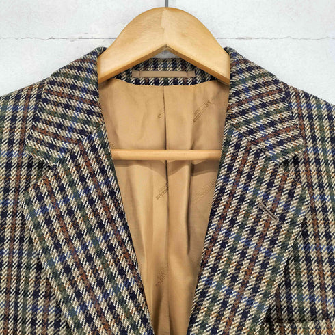 アクアスキュータム AQUASCUTUM ガンクラブチェック ウールテーラードジャケット メンズ 38