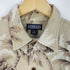 ランズエンド LANDS END 総柄 ヤシの木 シルクリネン シャツ メンズ import:L