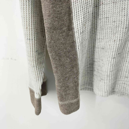 アバクロンビーアンドフィッチ Abercrombie & Fitch MUSCLE 刺繍ロゴ サーマル ワッフル ロングスリーブカットソー メンズ L